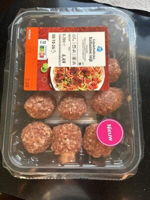 Runder varkens gehaktballen italiaans