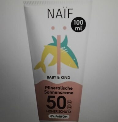NAIF 100 ml BABY & KIND Mineralische Sonnencreme 50: HOHER SCHUTZ 0% PARFÜM