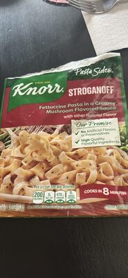 Fettuccine Pasta in a Creamy Mushroom Flavored Sauce