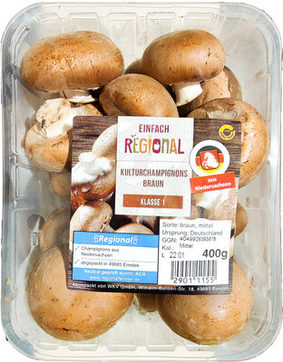 ALDI PILZE Große Kulturchampignons braun Klasse 1 Deutschland, Polen 1.89€ 400g Schale 1kg 4.73€