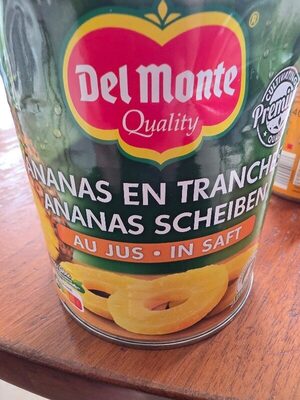 Monte ananas scheiben in saft