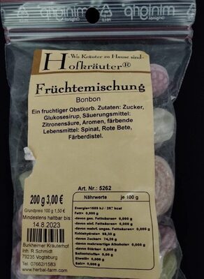 Früchtemischung Bonbon
