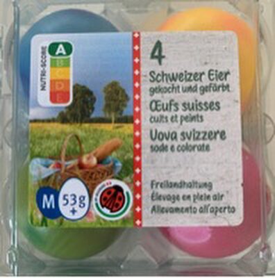 Schweizer Eier gekocht ubd gefärbt