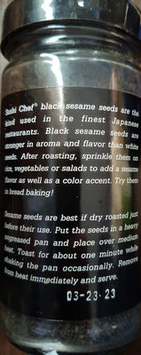 Black Sesame Seeds, 3.75 OZ
