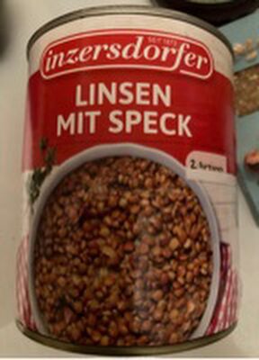 Linsen mit Speck