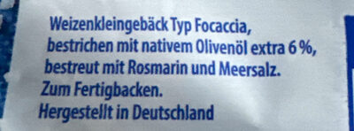 Meggle Focaccia Rosmarin & Meersalz