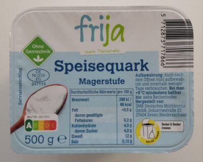 DMK Deutsches Milchkontor Speisequark Magerstufe