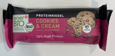 enerBio Proteinriegel Cookies & Cream Geschmack