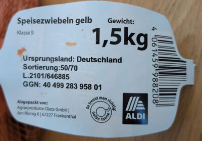 Aldi Speisezwiebel