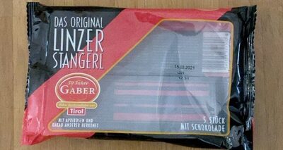 Gaber Linzer Stangerl, Mit Zartbitterschokolade