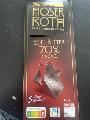 Moser Roth Edelbitter-Schokolade 70% Cacao