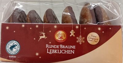 Santa Claus in Town Runde Braune Lebkuchen