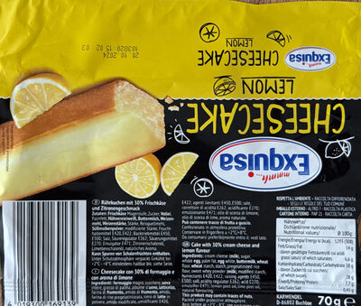 Exquisa Cheesecake Lemon