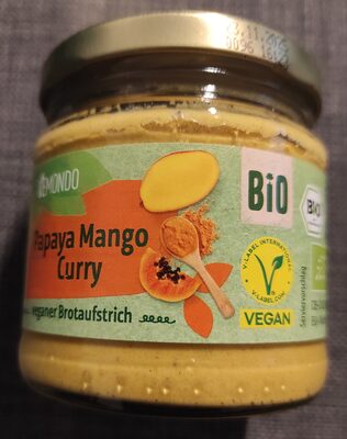 Vemondo Papaya Mango Curry Veganer Brotaufstrich