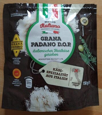 Mondo Italiano Grana Padano gerieben