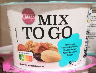 Clarkys Mix To Go - Mandeln, Haselnuss- & Walnuss-Kerne, Rosinen