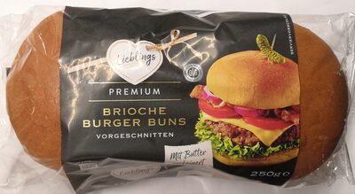Lieblings Premium Brioche Burger Buns vorgeschnitten