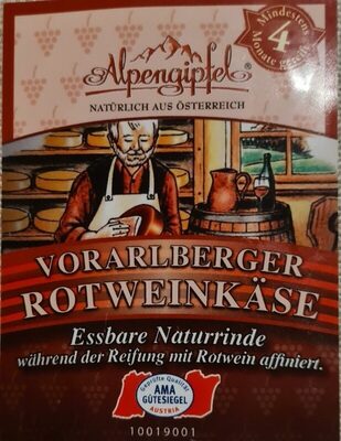 Alpengipfel Rotweinkäse Voralberg