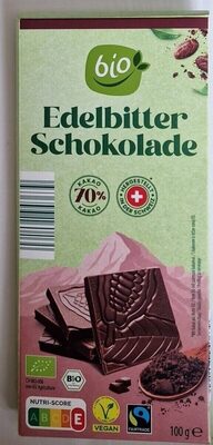 Bio+ Edelbitter Schokolade, 70 % Kakao
