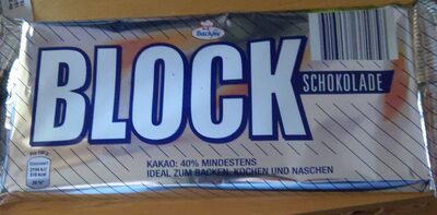 Backfee BLOCK Schokolade