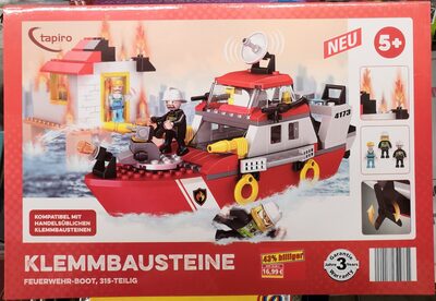 tapiro Klemmbausteine Feuerwehr-Boot