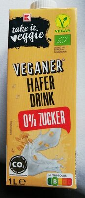 Kaufland take it veggie Veganer Haferdrink ohne Zucker